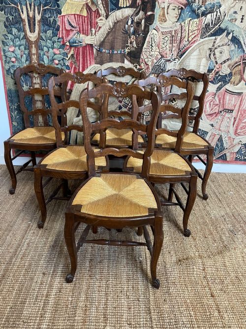 Set 6 Oak Chairs