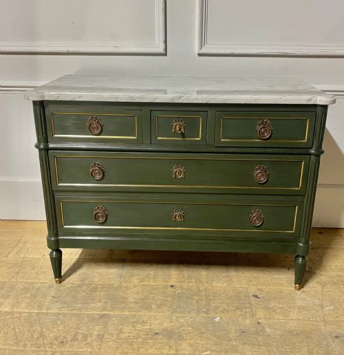 Early 20th Century Painted Chest of Drawers / Commode