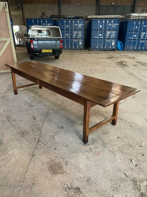 Very Long Oak Farmhouse Table 3.3 M