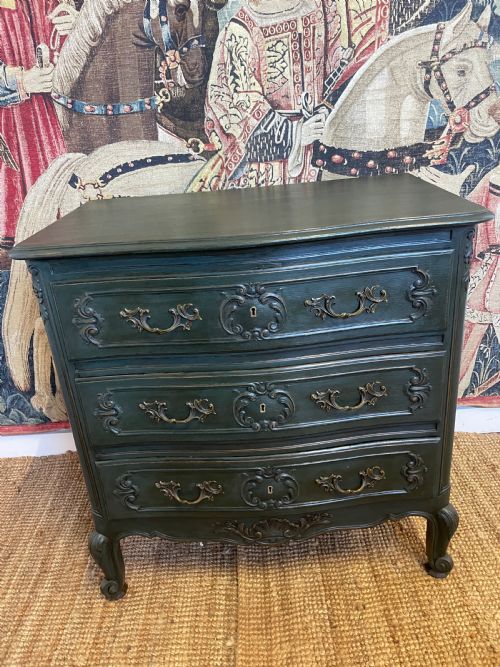 Louis Xvi Style Painted Oak Chest of Drawers / Commode