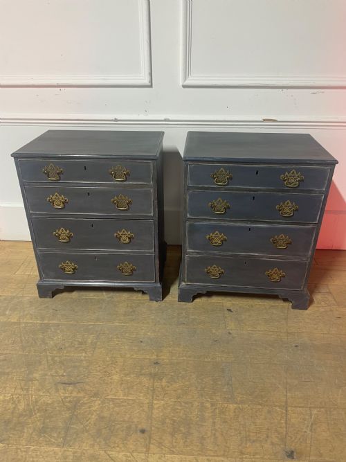 Pair of 19th Bedside Cabinets / Lamp Tables
