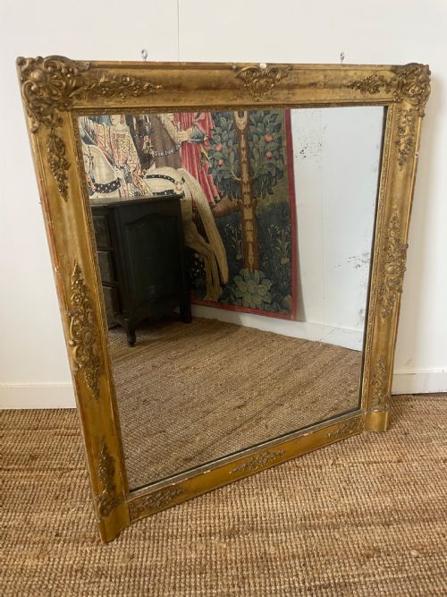 19th Century Gilded Overmantle / Gilt Mirror
