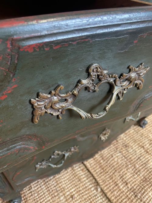 PAINTED FRENCH COMMODE CHEST OF DRAWERS - ADDITIONAL PHOTO 5