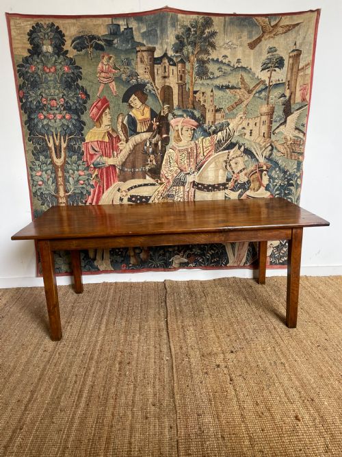 Small Antique Oak Farmhouse Table 2m