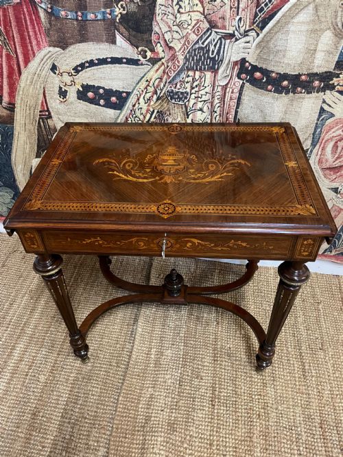 Napoleon III Rosewood and Inlaid Sofa Table