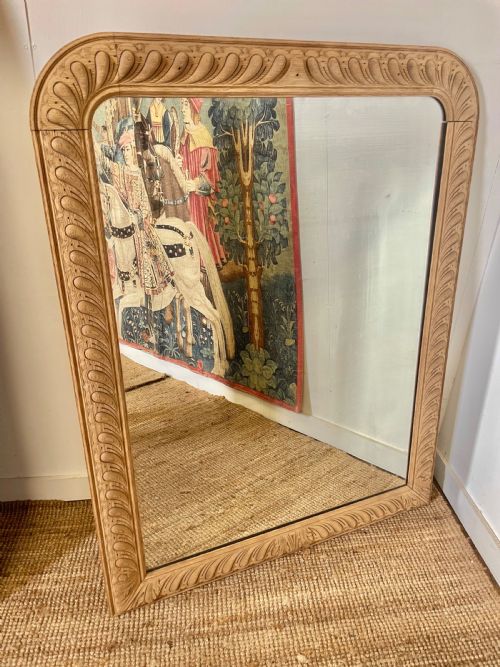 Antique Scrubbed Oak Wall Mirror