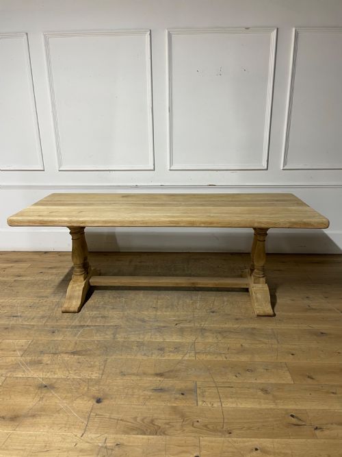 Scrubbed Oak Farmhouse Table / Refectory Table