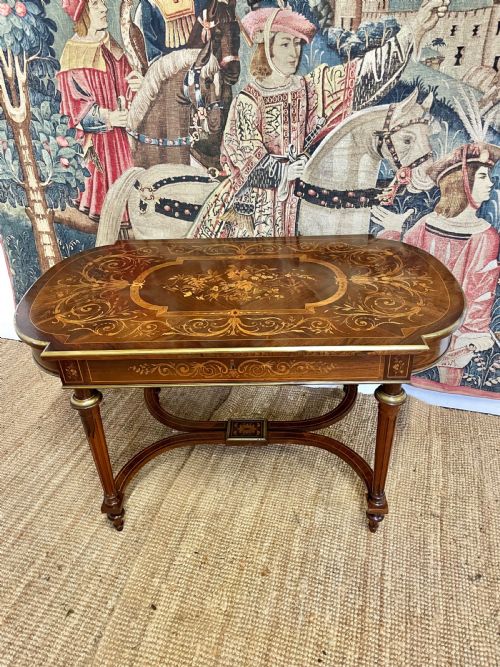 Napoleon III Rosewood Inlaid Writing Table / Centre Table