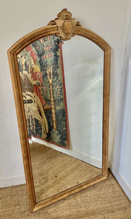 Large Decorative Raw Walnut Framed Mirror