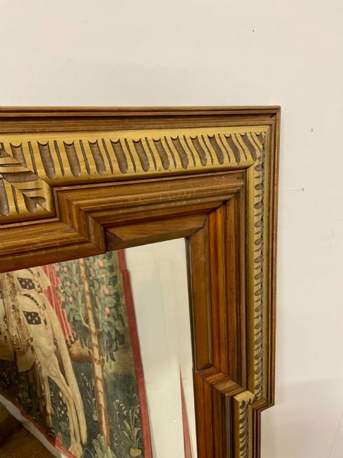 DECORATIVE WALNUT AND PARCEL GILT WALL MIRROR - ADDITIONAL PHOTO 5