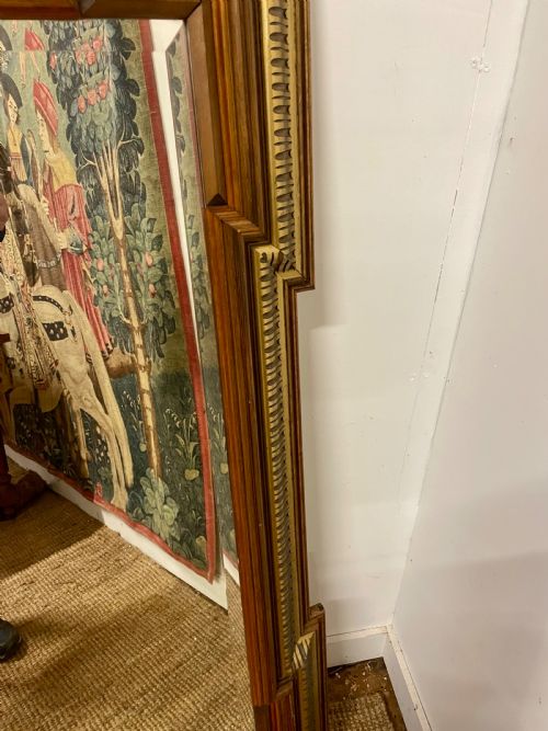 DECORATIVE WALNUT AND PARCEL GILT WALL MIRROR - ADDITIONAL PHOTO 6