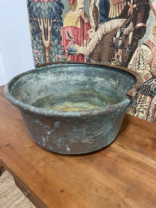 19TH CENTURY COPPER LOG BIN GARDEN PLANTER - ADDITIONAL PHOTO 1