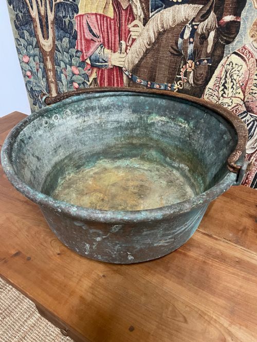 19TH CENTURY COPPER LOG BIN GARDEN PLANTER - ADDITIONAL PHOTO 5