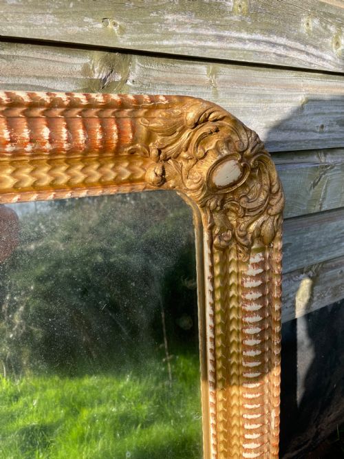 19TH CENTURY NEAT SIZED ARCHED TOPPED WALL MIRROR - ADDITIONAL PHOTO 1