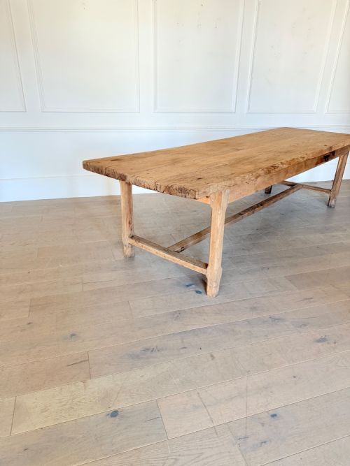 fig 1. 3 meter oak French farmhouse table