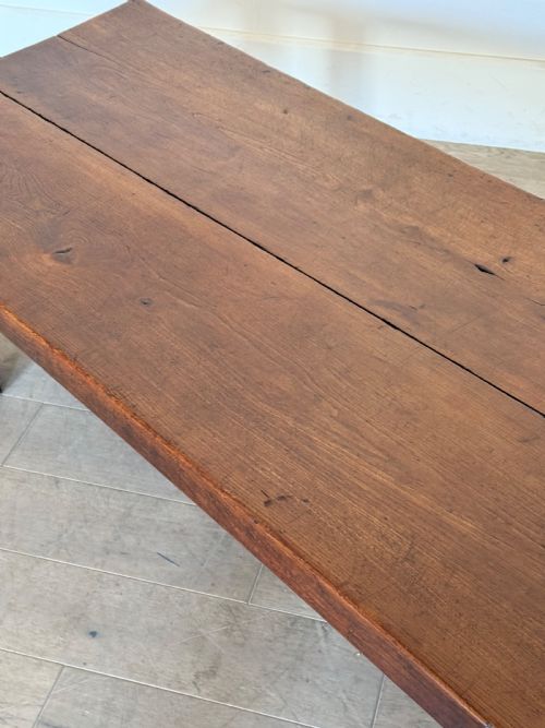 LARGE RUSTIC 19TH ELM COFFEE TABLE - ADDITIONAL PHOTO 15