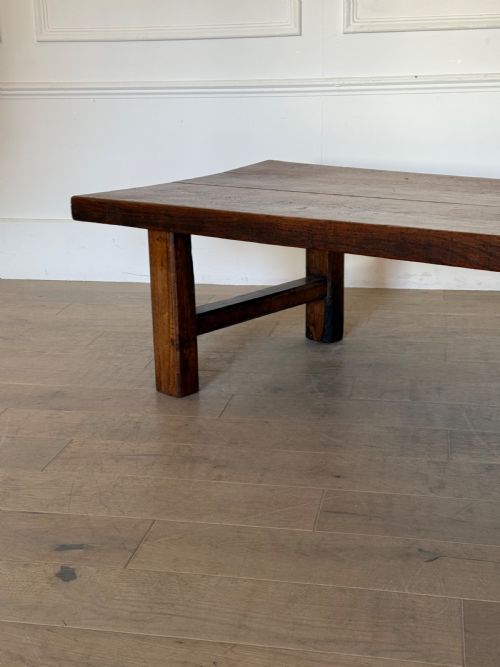 LARGE RUSTIC 19TH ELM COFFEE TABLE - ADDITIONAL PHOTO 17