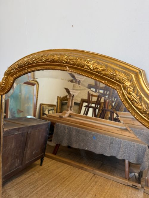 LATE 19TH CENTURY ARCHED TOP GILT MIRROR 148CMS X 90CMS - ADDITIONAL PHOTO 3