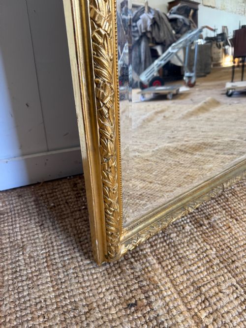 LATE 19TH CENTURY ARCHED TOP GILT MIRROR 148CMS X 90CMS - ADDITIONAL PHOTO 7