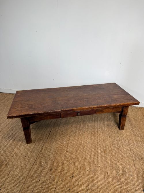 LARGE 19TH CENTURY ELM COFFEE TABLE - ADDITIONAL PHOTO 10