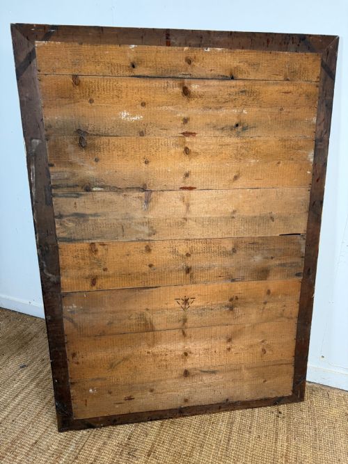 VERY LARGE 19TH CENTURY SCRUBBED OAK WALL MIRROR - ADDITIONAL PHOTO 10