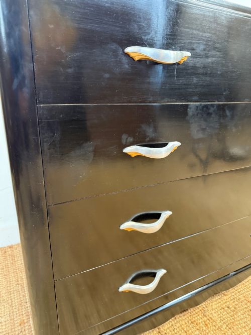 20TH CENTURY FRENCH ART DECO EBONISED COMMODE - ADDITIONAL PHOTO 2