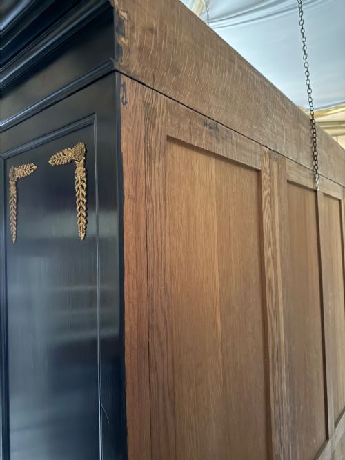 LATE 19TH CENTURY FRENCH EMPIRE STYLE EBONISED BOOKCASE - ADDITIONAL PHOTO 11