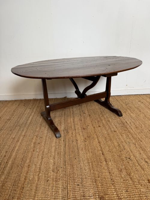 LARGE 19TH CENTURY OAK VENDANGE TABLE - ADDITIONAL PHOTO 2