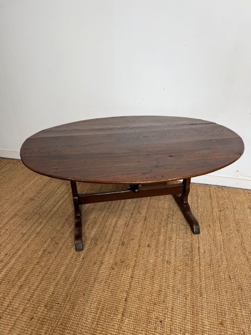 LARGE 19TH CENTURY OAK VENDANGE TABLE - ADDITIONAL PHOTO 5
