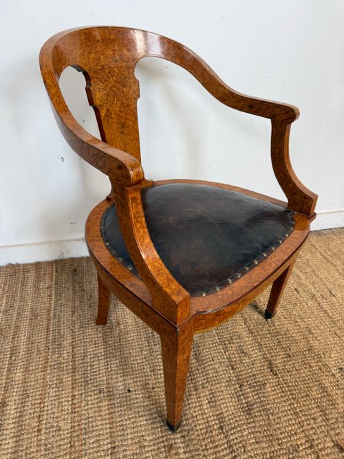 LATE 19TH CENTURY BURR ELM DESK CHAIR - ADDITIONAL PHOTO 1