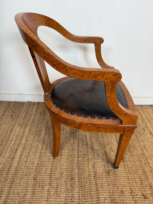 LATE 19TH CENTURY BURR ELM DESK CHAIR - ADDITIONAL PHOTO 8