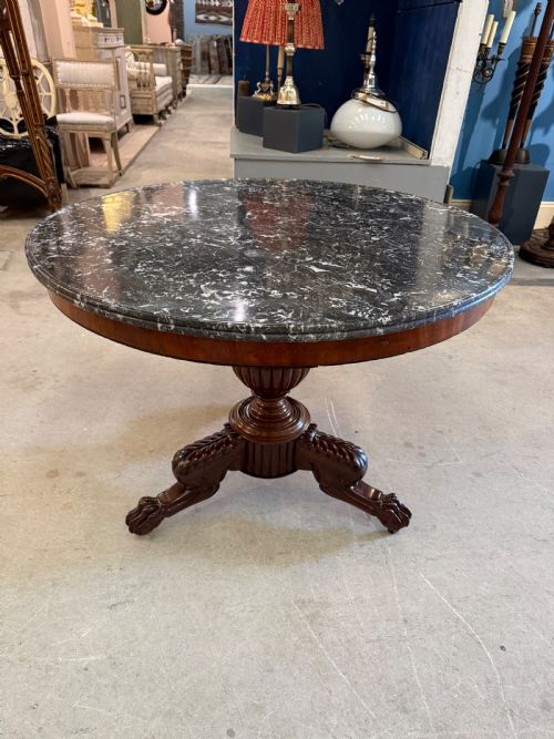 19TH CENTURY MARBLE TOPPED CENTRE TABLE GUERIDON - ADDITIONAL PHOTO 4