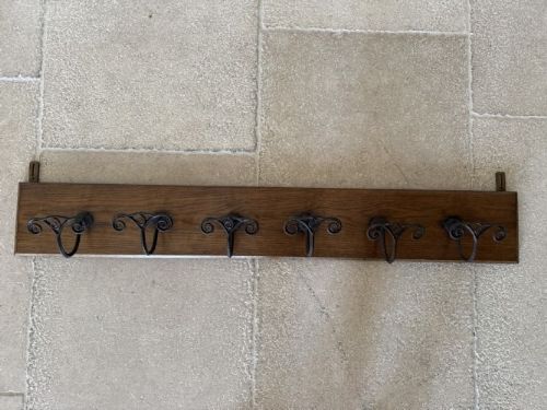 ART DECO WROUGHT IRON COAT RACK