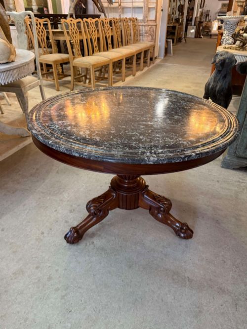 19th Century French Marble Topped Gueridon
