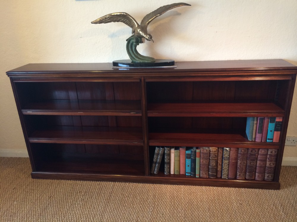 VICTORIAN MAHOGANY OPEN BOOKCASE 