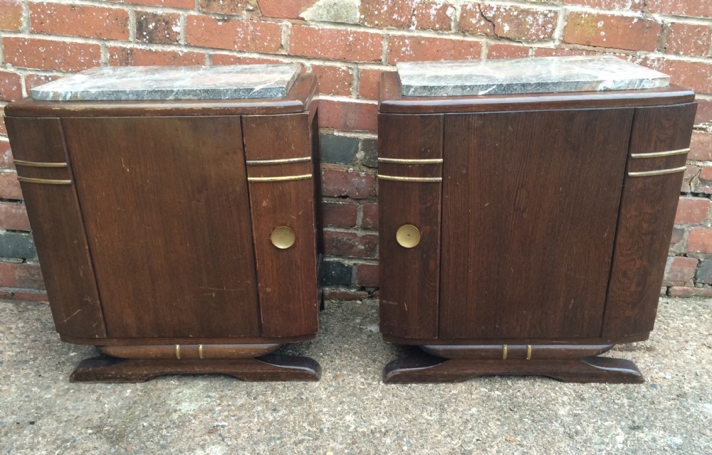 Pair of Art Deco bedside cabinets 