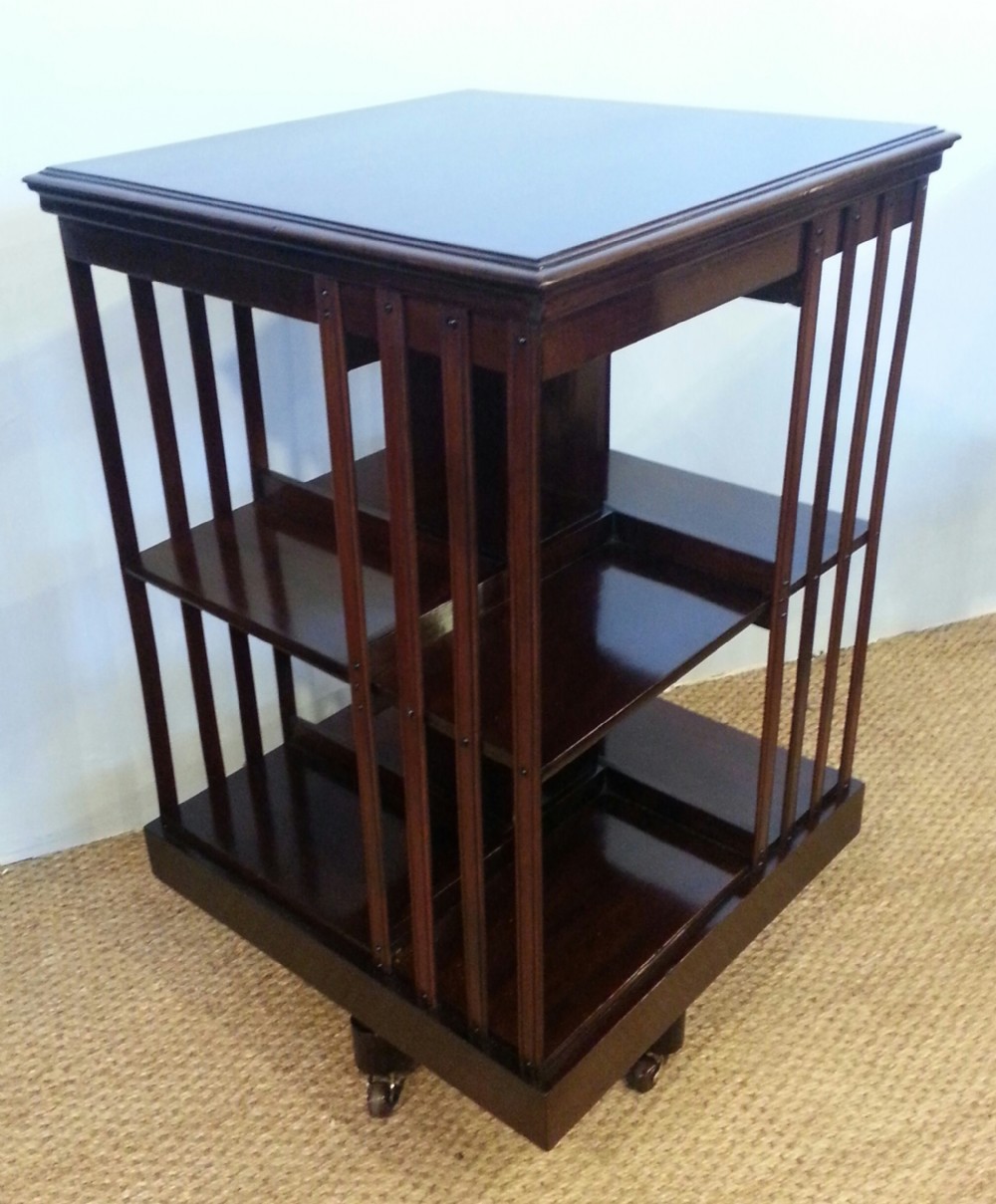 MAHOGANY REVOLVING BOOKCASE