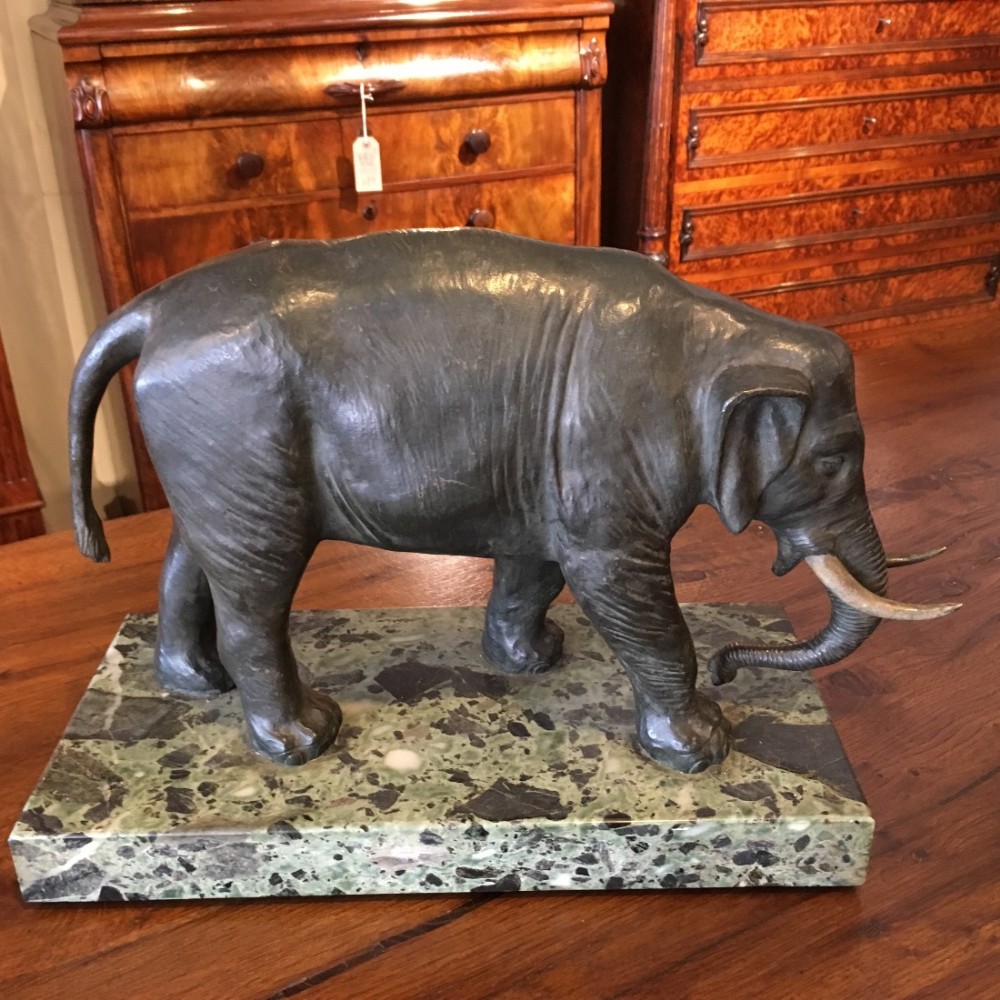 Art Deco bronze elephant 