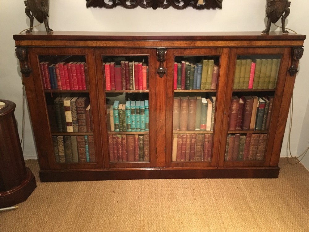 Victorian walnut bookcase 