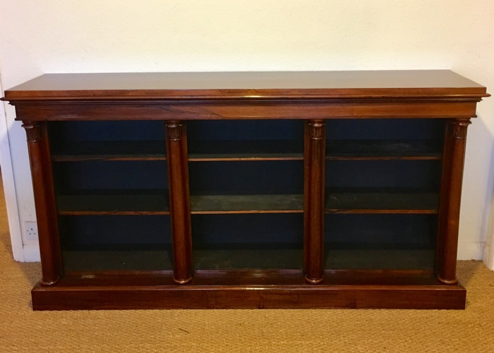 Long low rosewood bookcase 