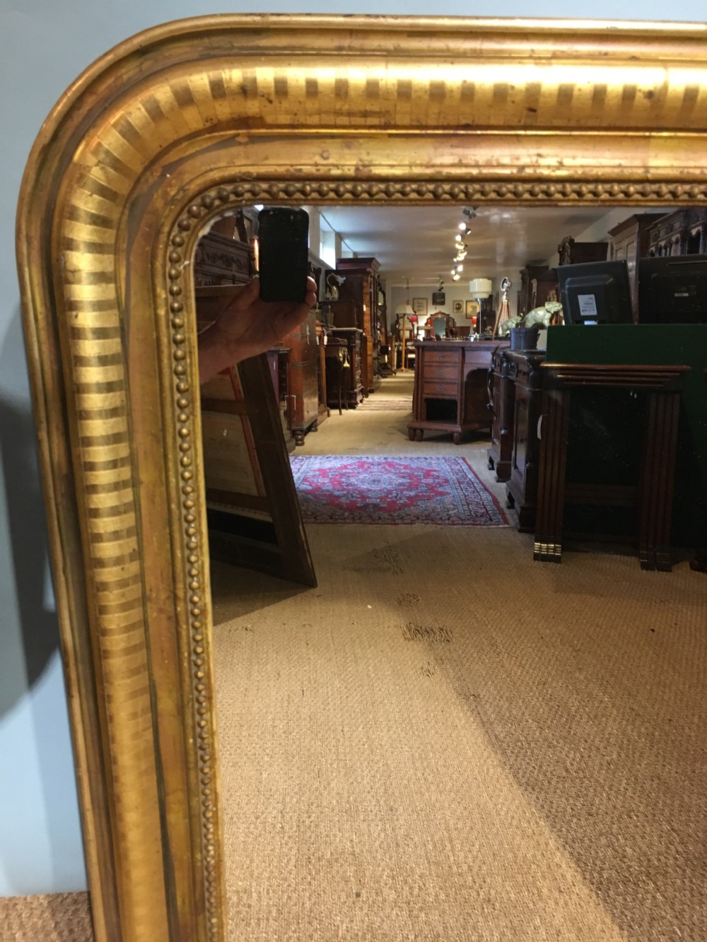 Antique gilt mirror  View V
