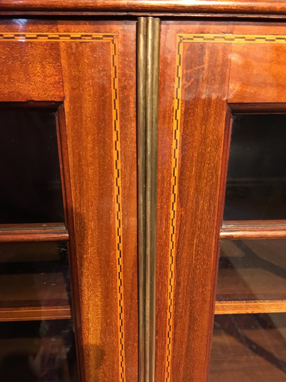 Edwardian mahogany 2 door bookcase  View VI