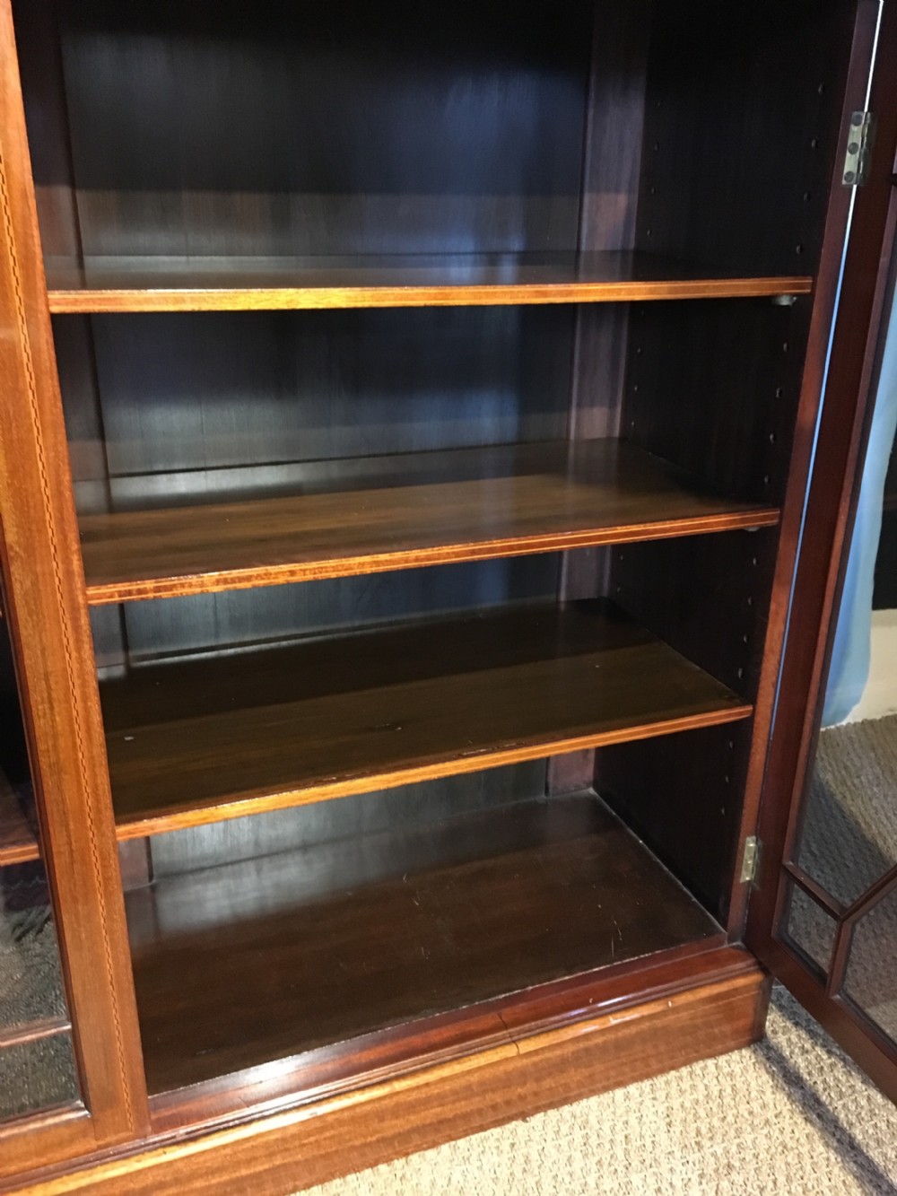 Edwardian mahogany 2 door bookcase  View VII