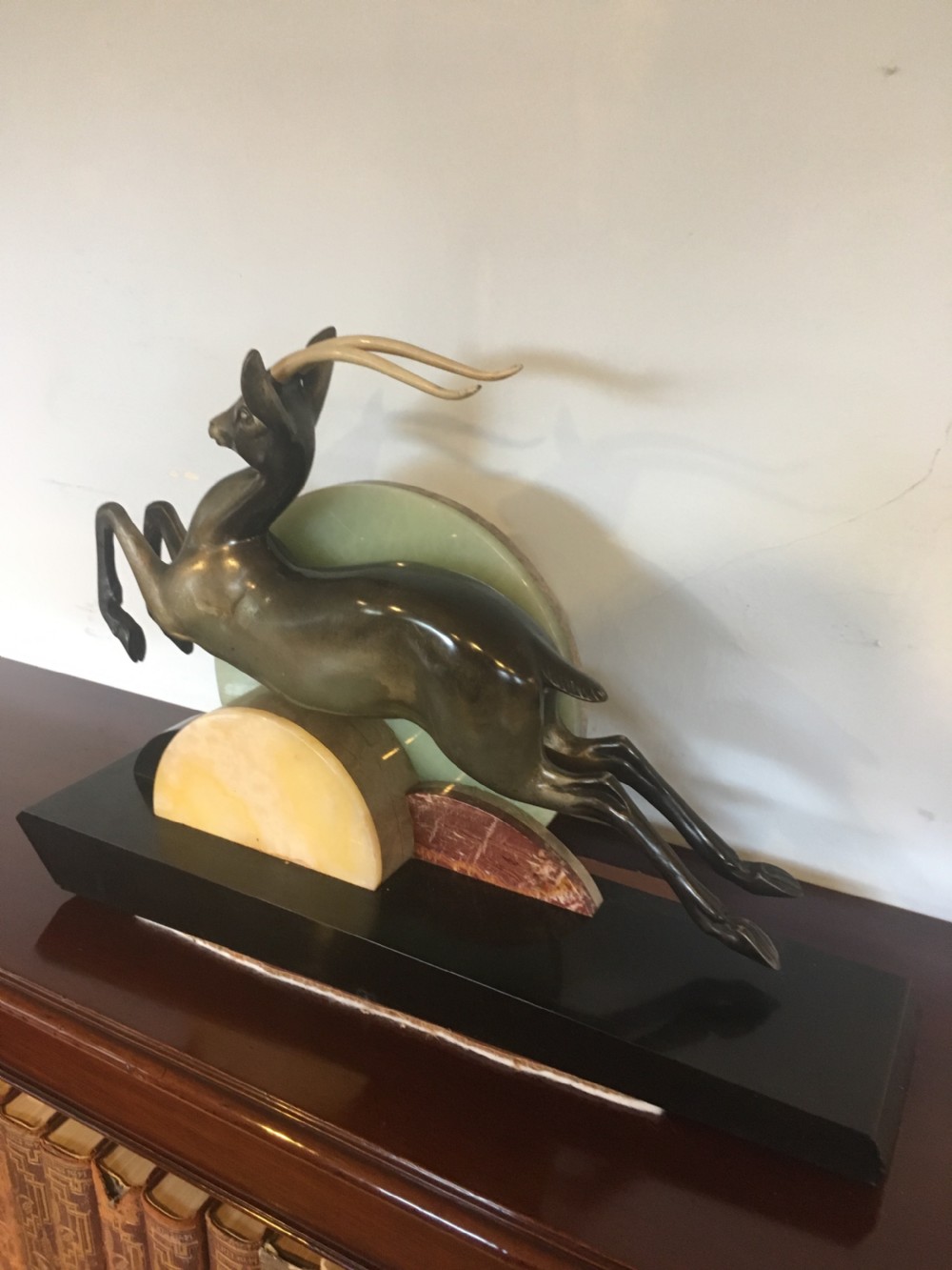 Art Deco spelter figure of an antelope  View VI