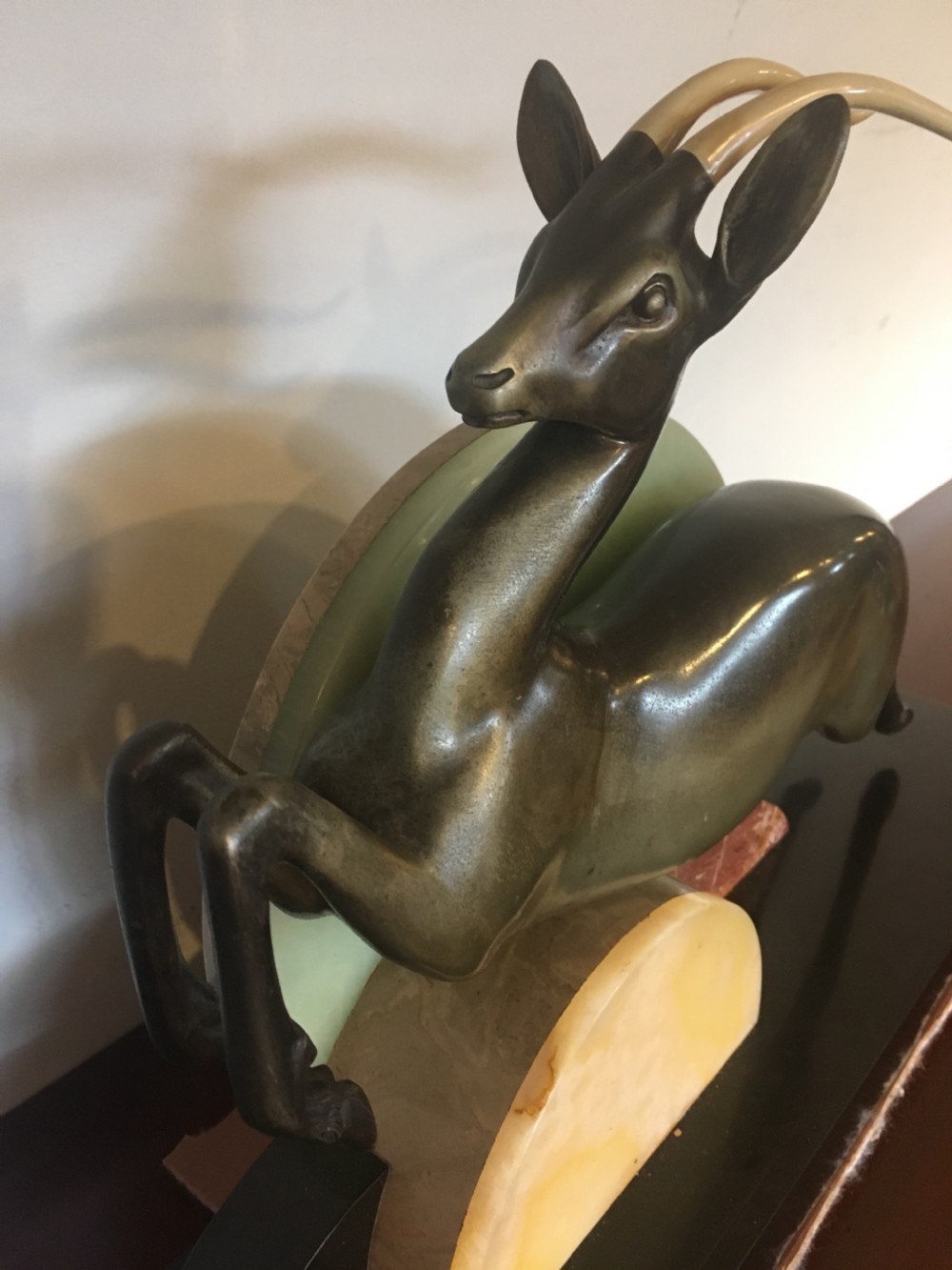 Art Deco spelter figure of an antelope  View VII