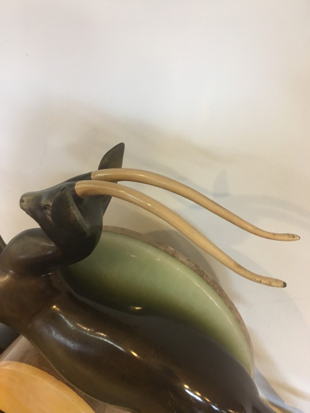 Art Deco spelter figure of an antelope  View IX