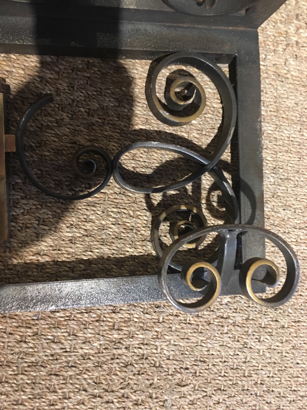 Art Deco wrought iron hat and coat rack  View II