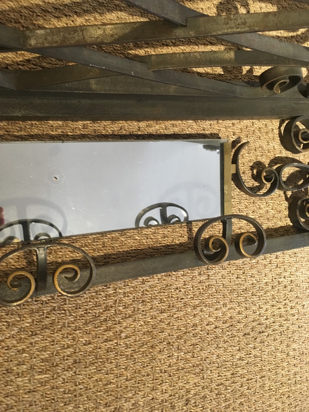 Art Deco wrought iron hat and coat rack  View IV