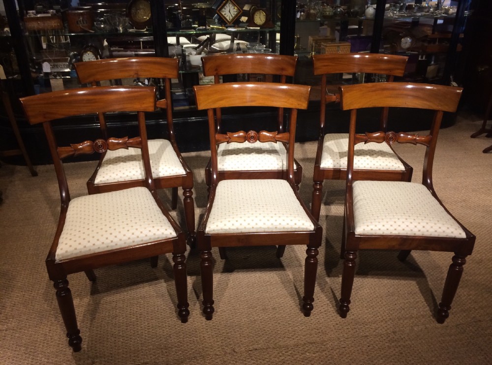 SIX VICTORIAN DINING CHAIRS