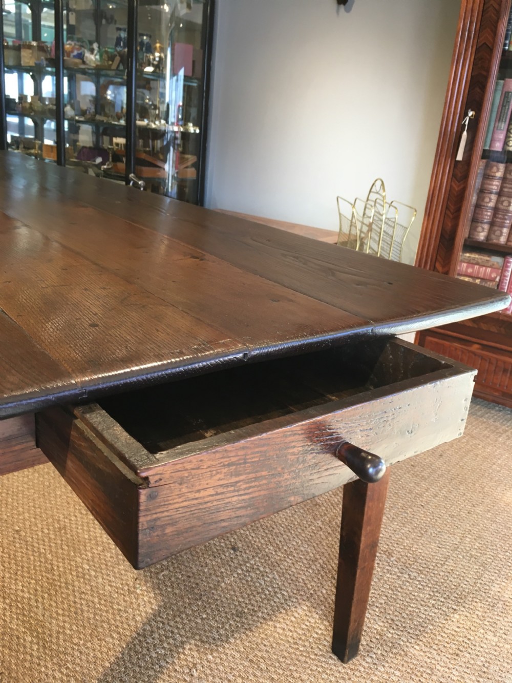 Long and wide farmhouse table  View III
